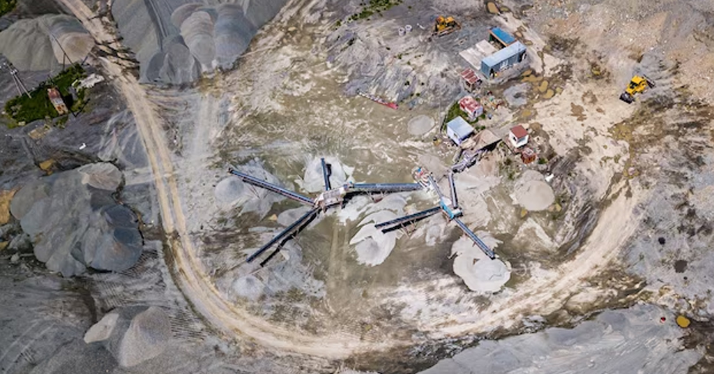 Aerial View of Mining Operation