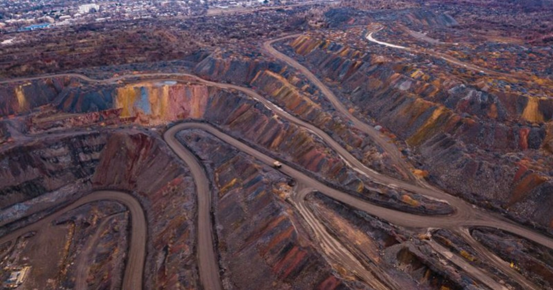 Aerial View of Open-Pit Mine