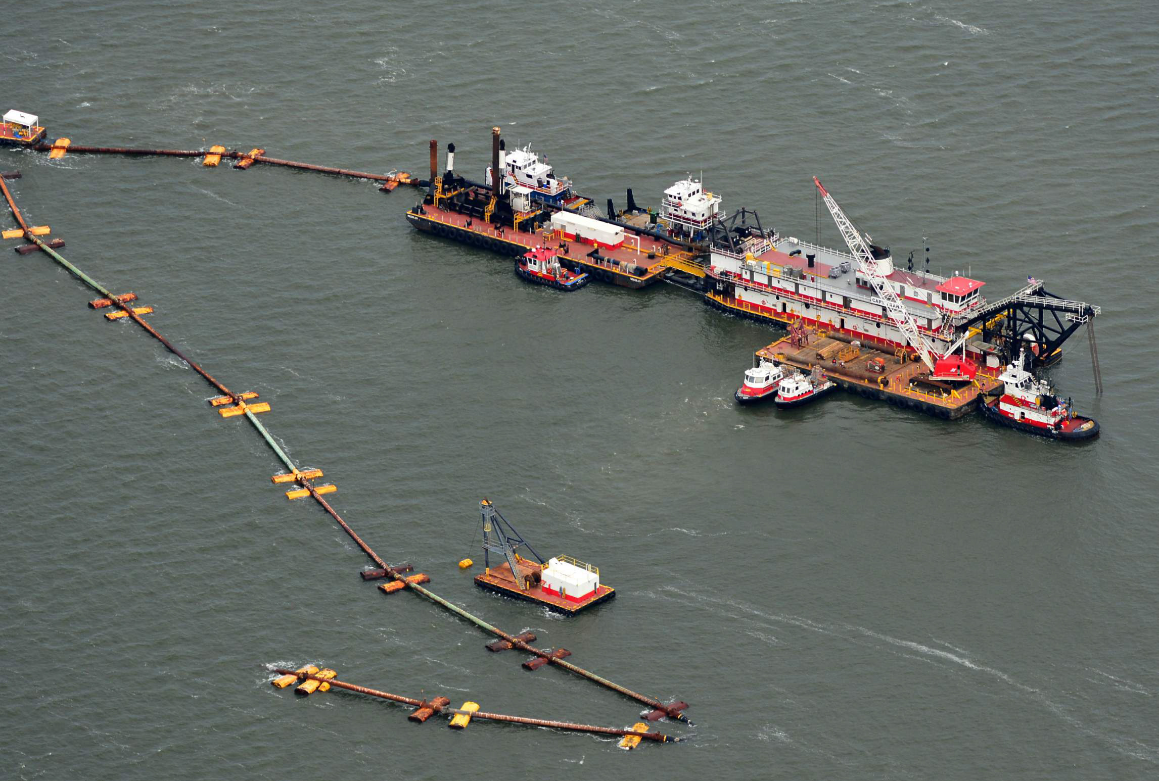 Aerial View of Dredging Operation