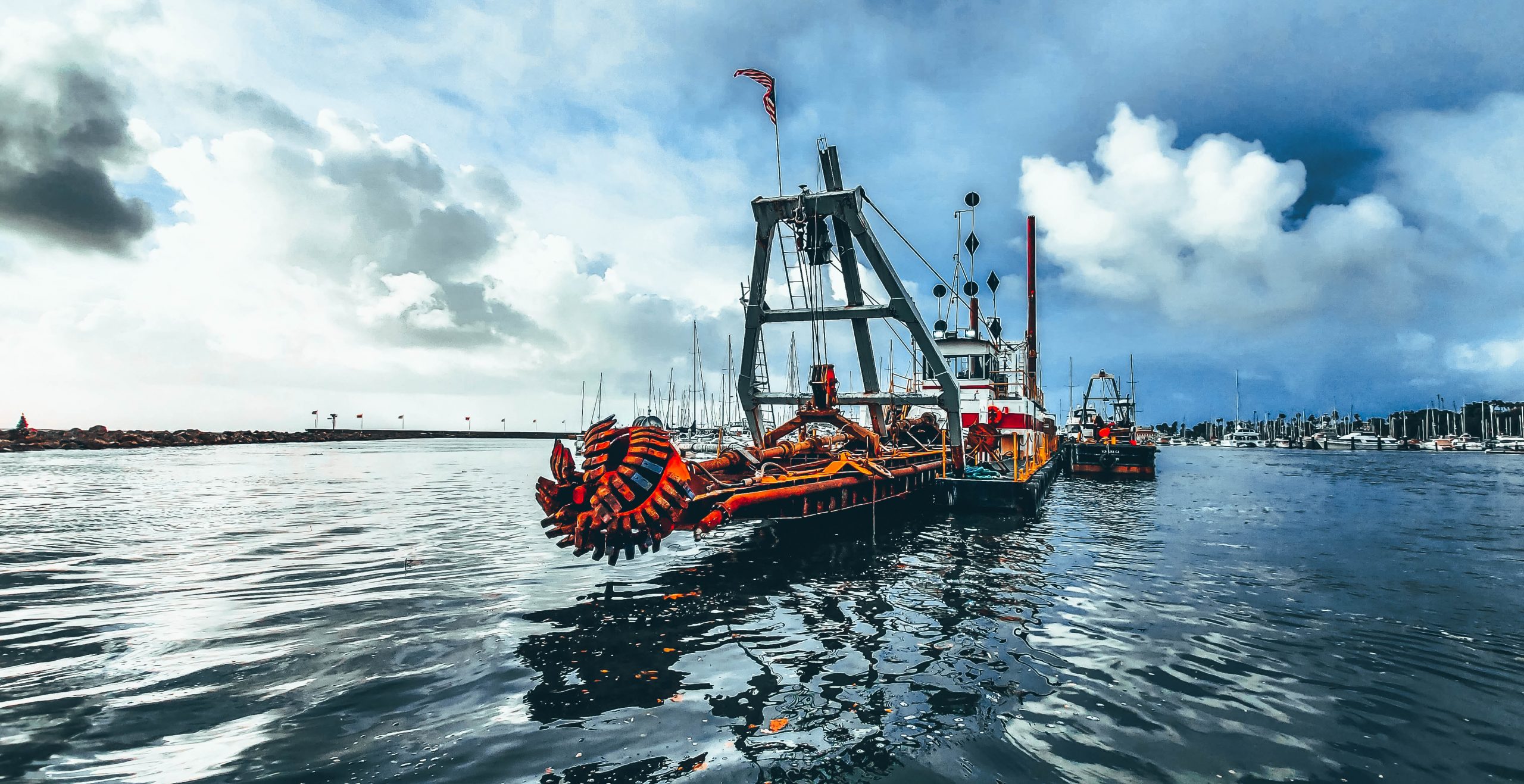 Dredging Vessel in Operation