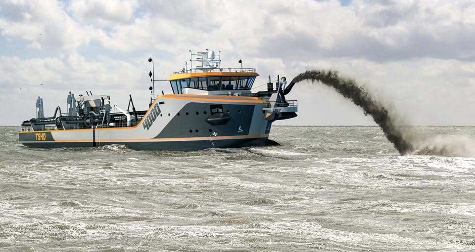 Capital dredging involves the creation of new ports