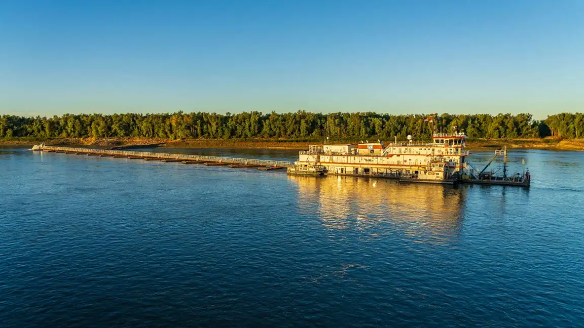 Hopper Dredger Wheeler at Work in the Mississippi River’s Southwest Pass
